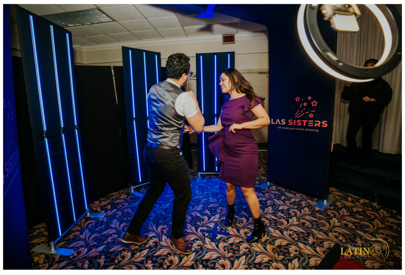 Couple Dancing at 360 Photo Booth Event
